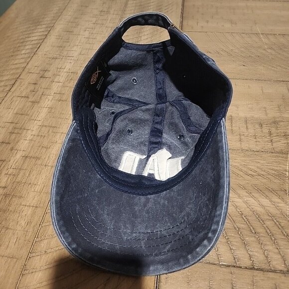 Nissi Dad Hat - Baseball Cap - Faded Blue Denim Look - Adjustable Strap Back - Picture 5 of 6